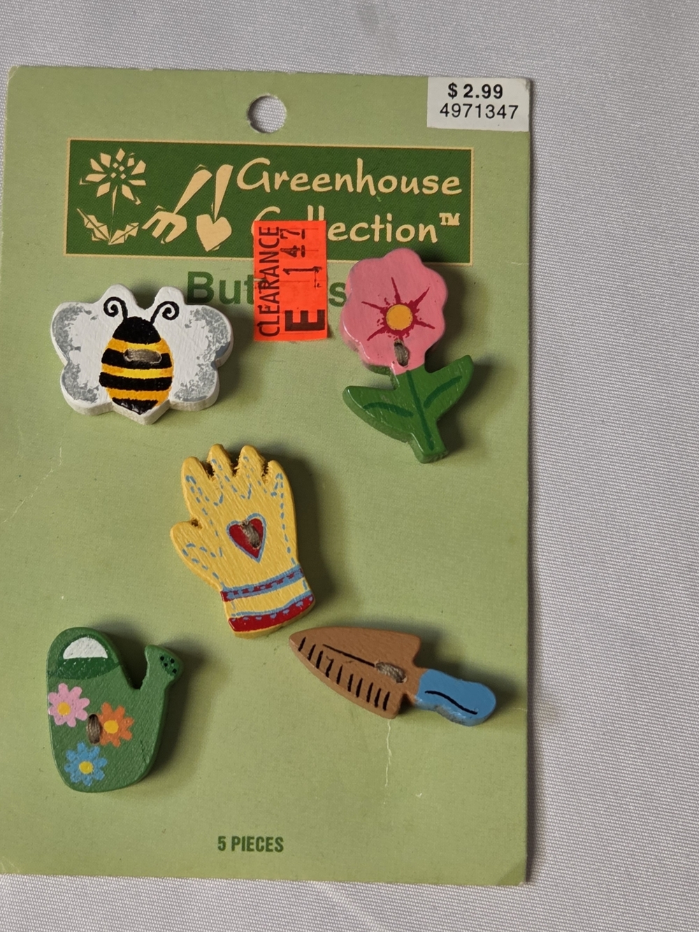 Greenhouse Collection Wooden Vintage Buttons